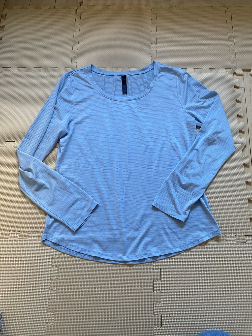 90 Degree by Reflex Light Blue Long Sleeve Athletic Shirt Workout Top Size M